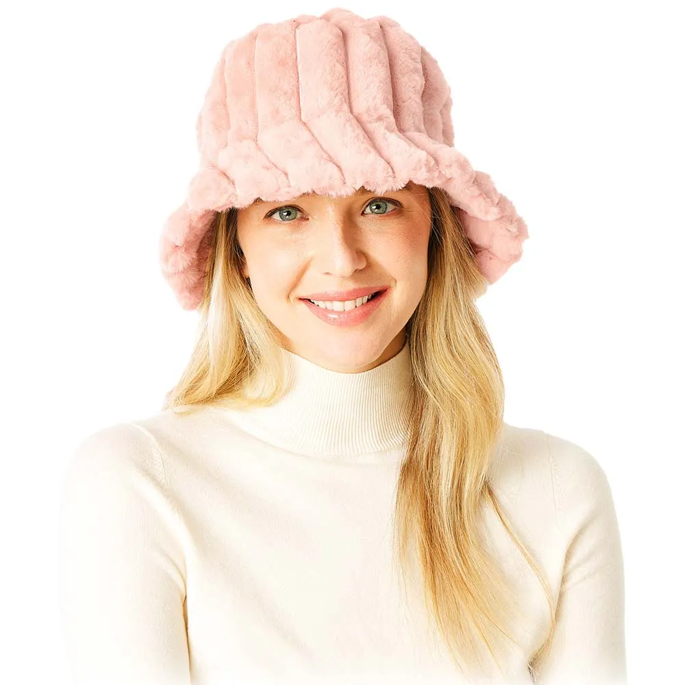 Soft Faux Fur Bucket Hat