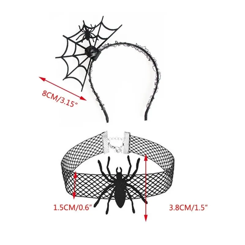 Spider Lace Halloween Headdress Set