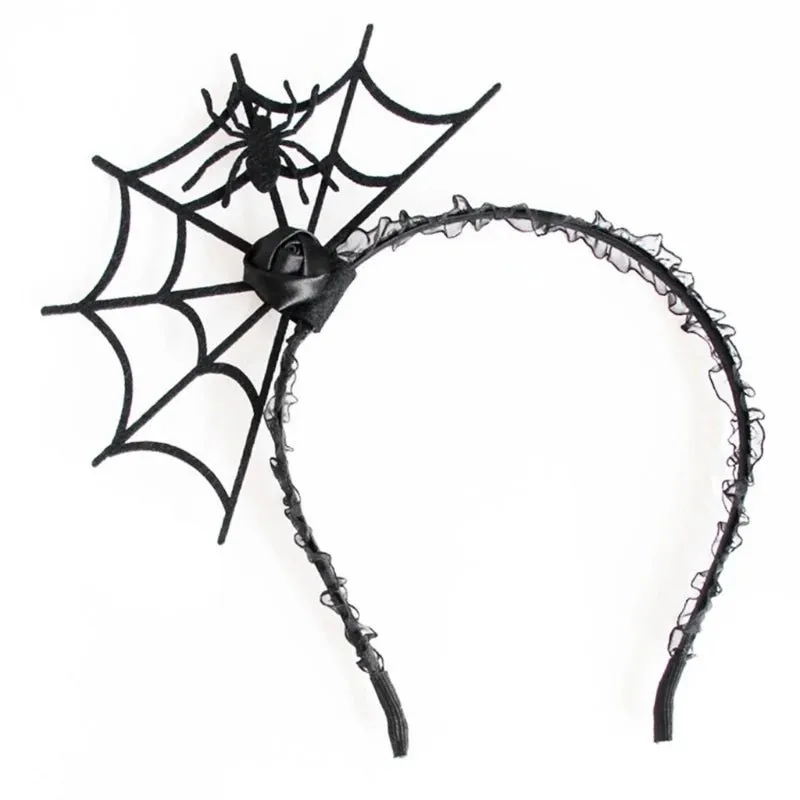 Spider Lace Halloween Headdress Set