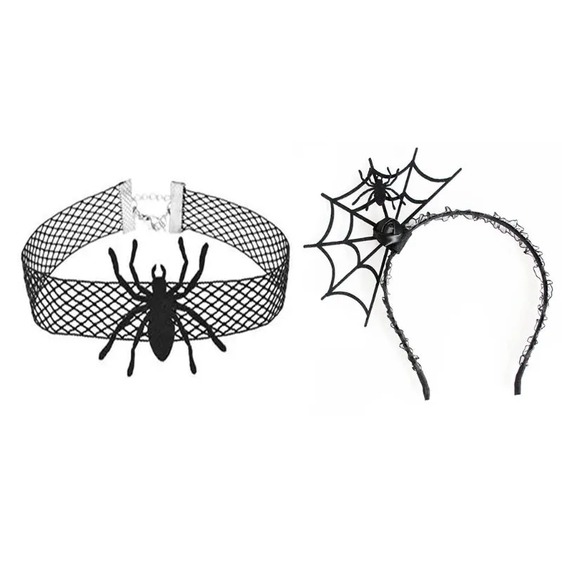 Spider Lace Halloween Headdress Set