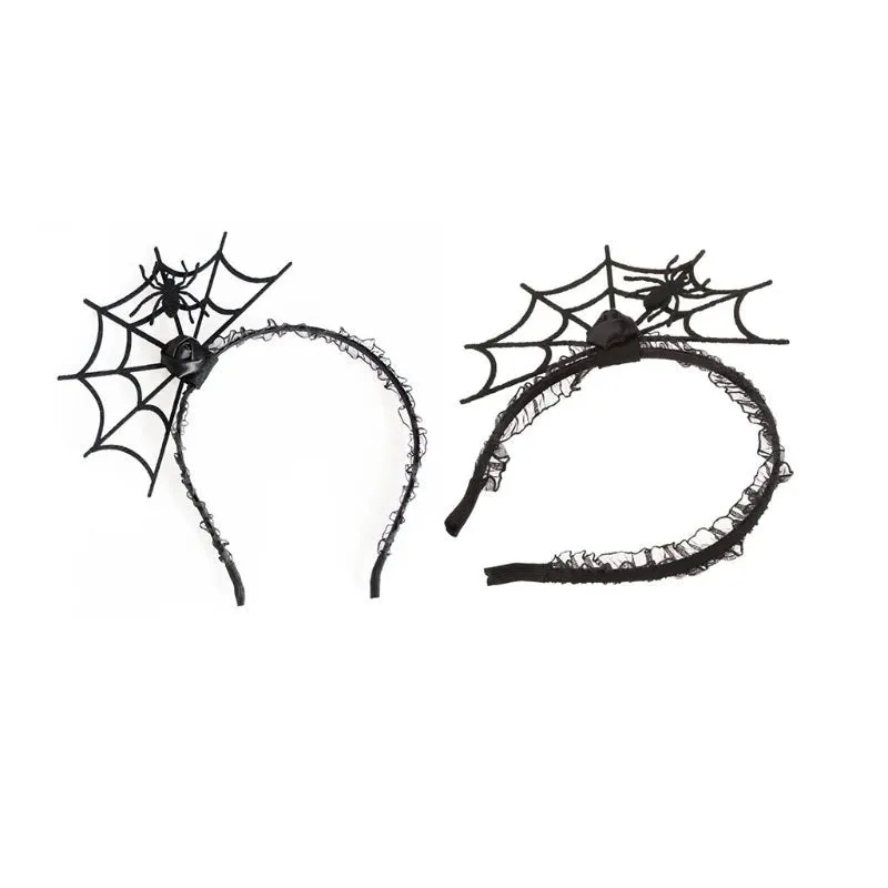 Spider Lace Halloween Headdress Set