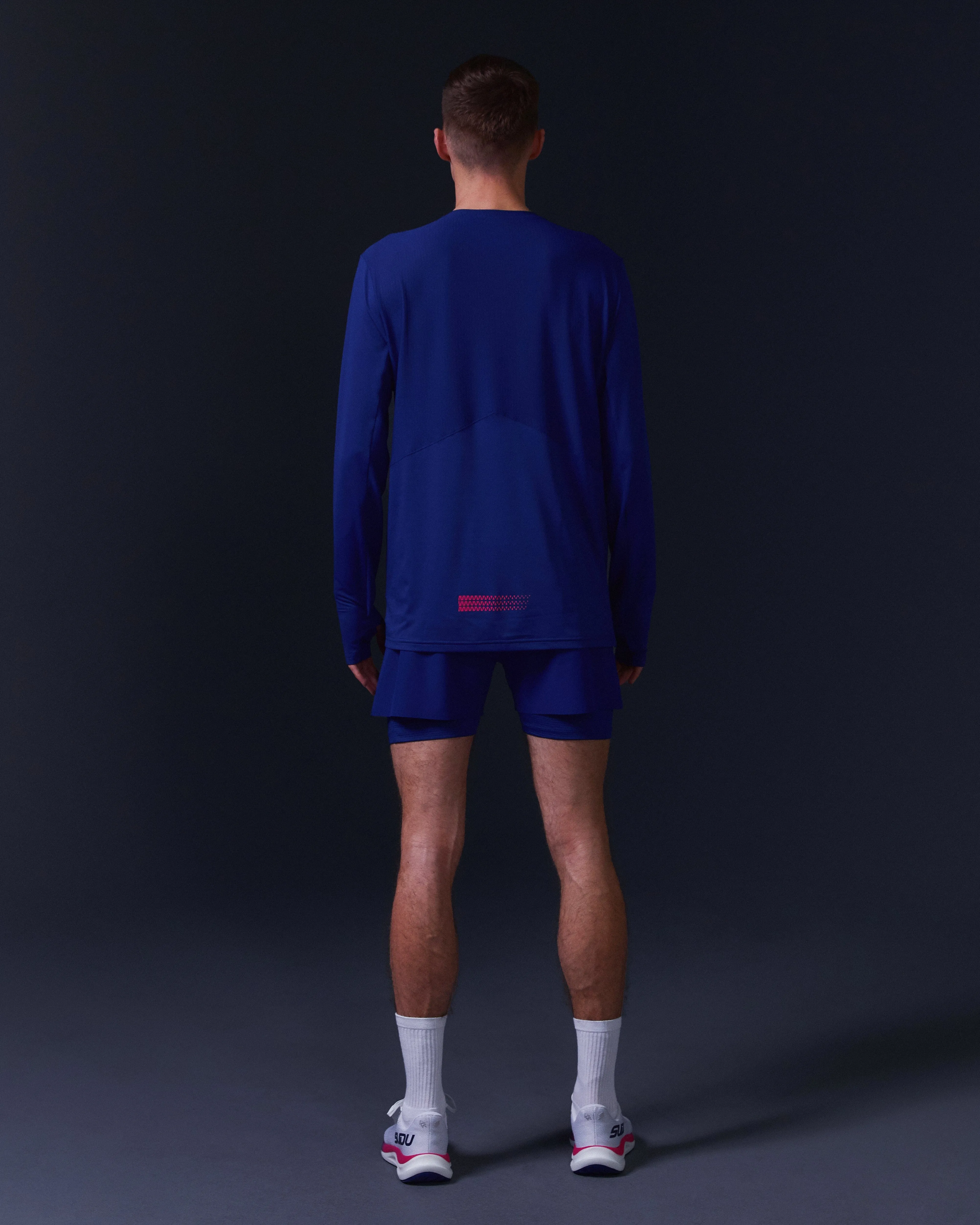 SRT LS 01 Run Long Sleeve Shirt - Dark Blue/Pink