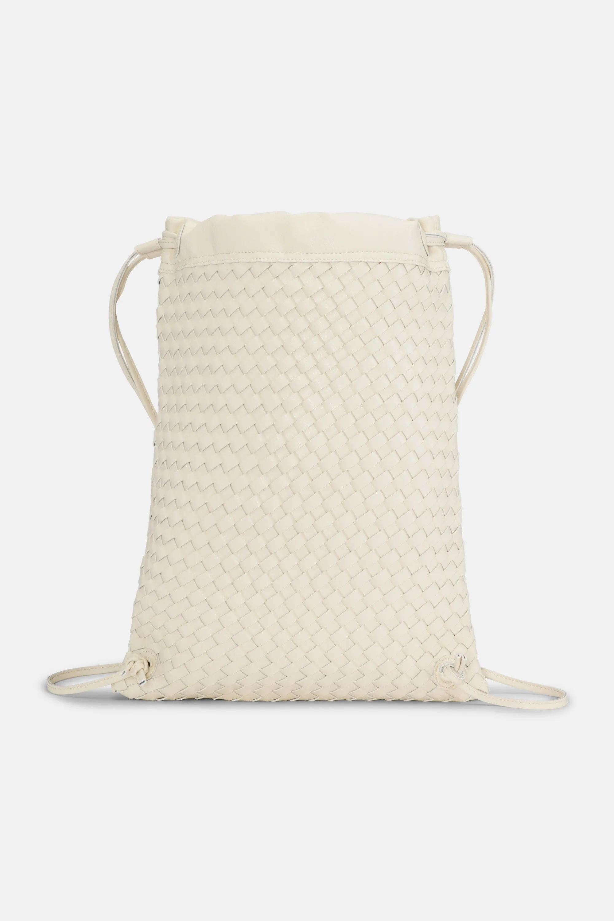 String Backpack - Egg White Silver