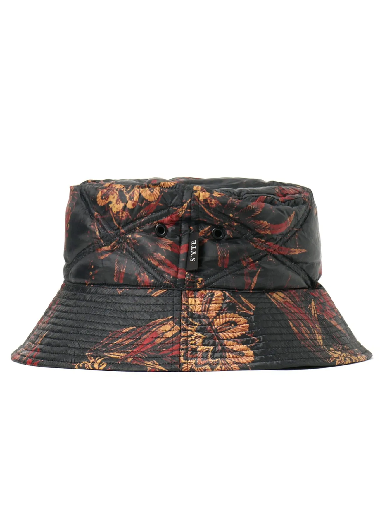 【S'YTE x TAION】Collaboration Collection FLORAL PATTERN QUILTED DOWN BUCKET HAT