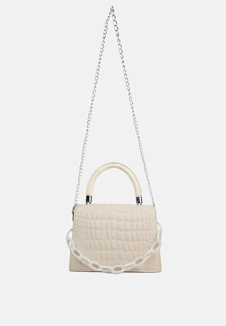 Textured Envelop Sling Bag