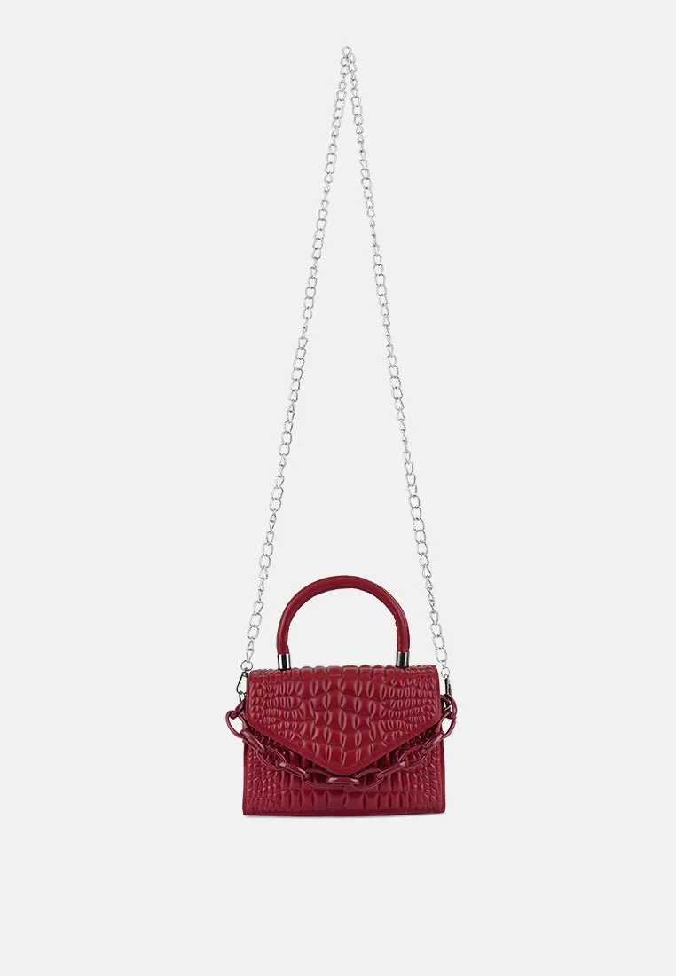 Textured Envelop Sling Bag