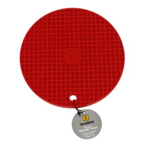 ThermoWorks Hi-Temp Non-Slip Silicone Hotpad/Trivet 600°F, 7 Inch BPA Free Red