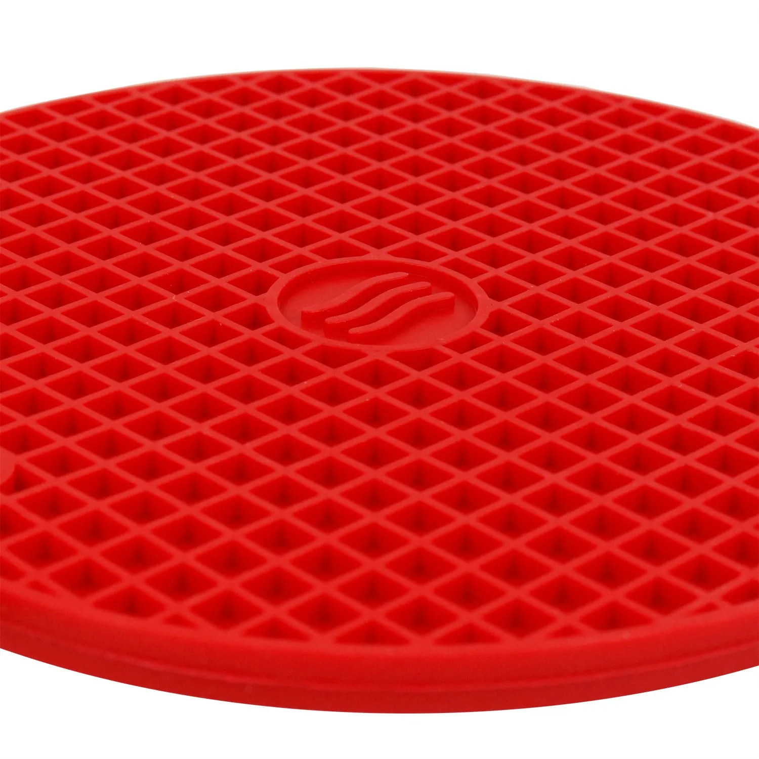 ThermoWorks Hi-Temp Non-Slip Silicone Hotpad/Trivet 600°F, 7 Inch BPA Free Red