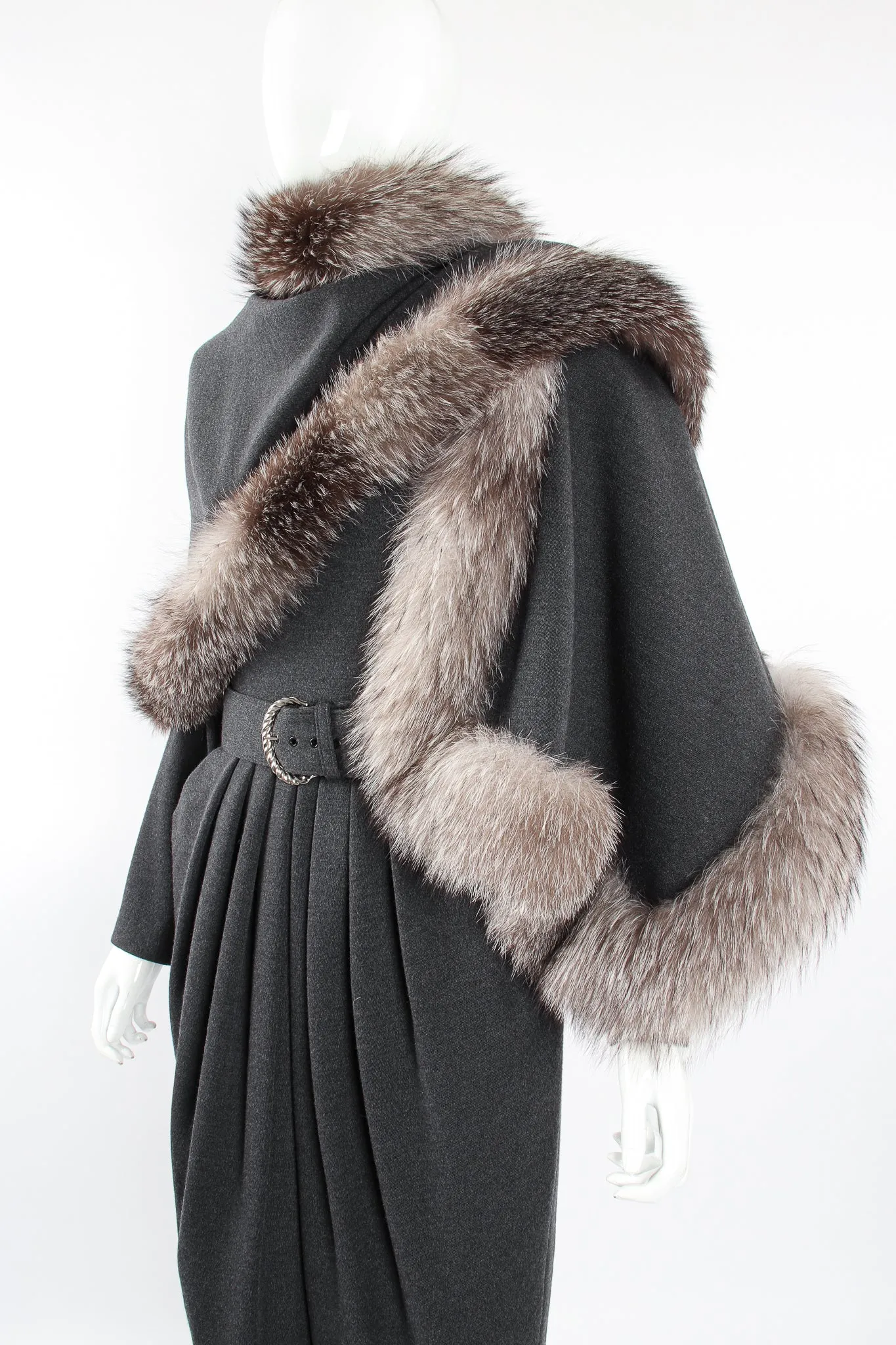 Tulip Dress & Fur Wrap Set