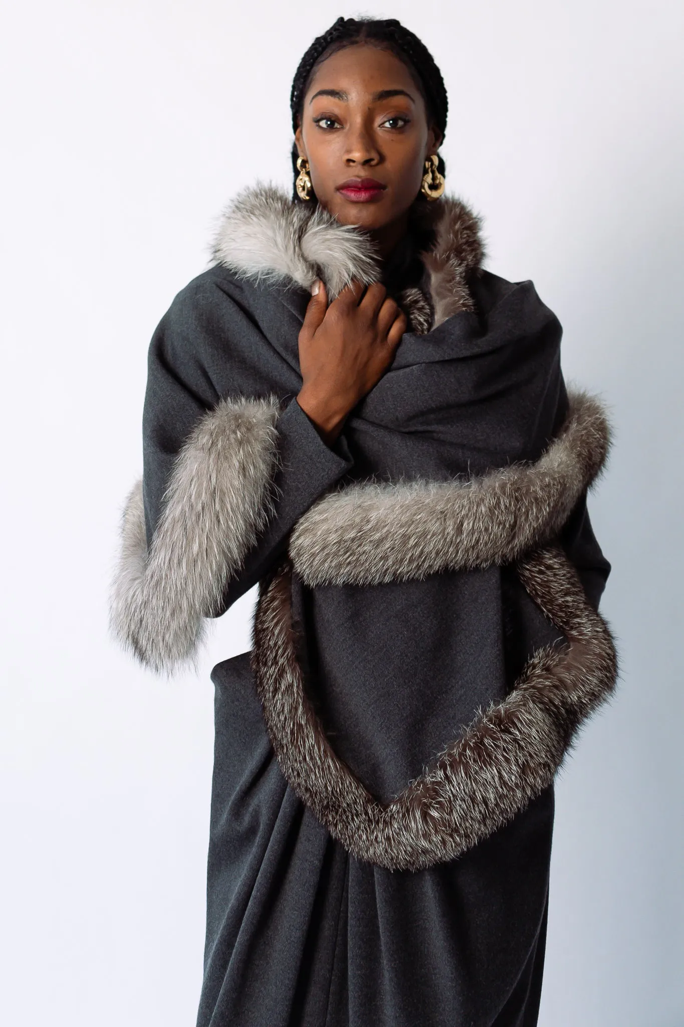 Tulip Dress & Fur Wrap Set