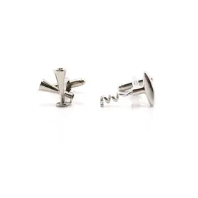 Wine Bottle Opener & Champagne Cup Cufflinks